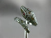 ESTATE LARGE .24CT MULTI COLOR DIAMOND & AAA RUBY 18KT BLACK GOLD SNAKE FUN RING