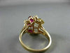 ANTIQUE WIDE 1.33CT DIAMOND & AAA RUBY 14KT YELLOW GOLD MULTI SHAPE RING #22051