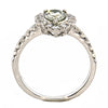 1.26CT WHITE & FANCY YELLOW DIAMOND 18KT WHITE GOLD PEAR SHAPE ENGAGEMENT RING