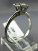 ANTIQUE .75CT OLD MINE DIAMOND 14K WHITE GOLD 3D FISHTAIL ENGAGEMENT RING #3546