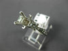 ESTATE .40CT DIAMOND 14K WHITE GOLD 3D 3 STONE SEMI MOUNT ENGAGEMENT RING #5991