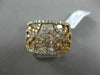 ESTATE LARGE & WIDE .97CT ROUND DIAMOND 18KT ROSE GOLD 3D OPEN FILIGREE FUN RING