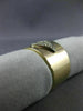 ESTATE WIDE .15CT ROUND DIAMOND 14K 2 TONE GOLD CLASSIC ANNIVERSARY RING #26359
