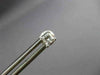 ESTATE .48CT PRINCESS CUT DIAMOND 14K WHITE GOLD 3D CLASSIC STUD EARRINGS #22068
