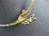 ESTATE LARGE 1.20CT DIAMOND & AAA SAPPHIRE 14KT YELLOW GOLD LEAF NECKLACE #1112