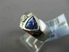 ESTATE WIDE .97CT DIAMOND & AAA TANZANITE 14K WHITE GOLD 3D TRILLION ETOILE RING