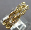 ESTATE .57CT DIAMOND 14K YELLOW GOLD DOUBLE ROPE 3/4TH ETERNITY ANNIVERSARY RING