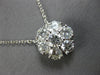 EXTRA LARGE 2.37CT DIAMOND 14K WHITE GOLD FLOWER BY THE YARD LOVE NECKLACE 27836