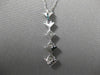 ESTATE LARGE .56CT DIAMOND 14K WHITE GOLD 5 STONE JOURNEY FLOATING PENDANT 17639
