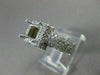 ESTATE WIDE 1.67CT DIAMOND 14KT WHITE GOLD HALO SEMI MOUNT ENGAGEMENT RING #2874