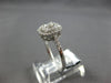 ESTATE .53CT DIAMOND 18KT WHITE GOLD ROUND & BAGUETTE CLUSTER OCTAGON LOVE RING