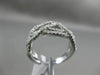 ESTATE WIDE .80CT DIAMOND 18K WHITE GOLD CRISS CROSS SEMI ETERNITY INFINITY RING
