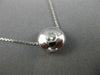 ESTATE .15CT ROUND CUT DIAMOND 14KT WHITE GOLD 3D ROUND SOLITAIRE PENDANT#19649