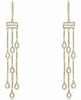 .94CT DIAMOND 14KT YELLOW GOLD TEAR DROP BY THE YARD CHANDELIER HANGING EARRINGS