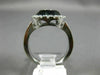 ESTATE LARGE .40CT DIAMOND & AAA ONYX 14K WHITE GOLD 3D ETOILE ROUND RING #27750