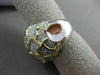 ESTATE LARGE 1.38CT DIAMOND 18K WHITE & YELLOW GOLD HANDCRAFTED PAVE NUGGET RING