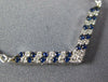 .30CT DIAMOND & AAA SAPPHIRE 18KT WHITE GOLD 3D CLASSIC 2 ROW V SHAPE NECKLACE