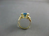 ANTIQUE 8.15CT DIAMOND & AAA LONDON BLUE TOPAZ 18KT 2 TONE HEART GOLD RING 22098