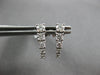 ESTATE .72CT DIAMOND 18KT WHITE GOLD 3D ROUND GRADUATING FUN HANGING EARRINGS