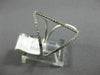 ESTATE LARGE .34CT DIAMOND 18KT WHITE GOLD 3D HANDCRAFTED DOUBLE ROW LOVE RING