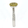 .32CT WHITE & FANCY YELLOW DIAMOND 18K 2 TONE GOLD 3D CIRCULAR PAVE TENSION RING
