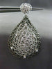 ESTATE EXTRA LARGE .36CT DIAMOND 14KT WHITE & BLACK GOLD WOVEN HANGING EARRINGS