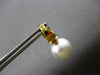 .43CT DIAMOND & AAA SOUTH SEA PEARL 18KT YELLOW GOLD MULTI ROW HANGING EARRINGS