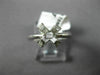 ANTIQUE .16CT DIAMOND 14KT WHITE GOLD 3D FLOWER SEMI MOUNT ENGAGEMENT RING 14766