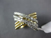 LARGE 1.27CT DIAMOND 14KT 2 TONE GOLD 3D MULTI ROW CRISS CROSS X INFINITY RING