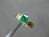 ESTATE .55CT DIAMOND & AAA EMERALD 14K WHITE & YELLOW GOLD ENGAGEMENT RING #4421