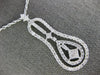LARGE 1.84CT DIAMOND 18K WHITE GOLD ROUND & PRINCESS INVISIBLE TEAR DROP PENDANT