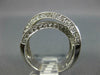 ESTATE WIDE 1.50CT DIAMOND 14KT WHITE GOLD 3D CRISS CROSS ANNIVERSARY RING #1040