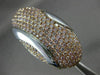 ESTATE EXTRA LARGE 3.23CT PINK DIAMOND 18K WHITE & ROSE GOLD OVAL SHAPE FUN RING