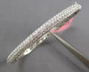 WIDE 2.08CT DIAMOND 14KT WHITE GOLD 3D 3 ROW SEMI ETERNITY LOVE BANGLE BRACELET