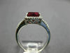 ESTATE WIDE 3.0CT DIAMOND & AAA RHODOLITE 14K ROSE GOLD INFINITY ENGAGEMENT RING