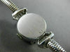 ANTIQUE .15CT OLD MINE DIAMOND 14KT WHITE GOLD 3D FLOWER WATCH BRACELET #2059