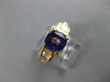2.95CT DIAMOND & TANZANITE 14K YELLOW GOLD 3D CUSHION & BAGUETTE ENGAGEMENT RING