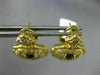LARGE 2.45CT DIAMOND & AAA SAPPHIRE 14KT YELLOW GOLD HEART HALO HANGING EARRINGS