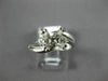 ESTATE .30CT DIAMOND 18KT WHITE GOLD 3D WAVE SEMI MOUNT ENGAGEMENT RING #11637
