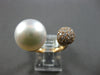 LARGE .77CT DIAMOND & AAA SOUTH SEA PEARL 18KT ROSE GOLD 3D DOME SHAPE FUN RING