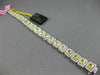 LARGE 1.86CT WHITE & FANCY YELLOW DIAMOND 18KT TWO TONE GOLD 3D TENNIS BRACELET