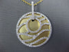 ESTATE 1.60CT DIAMOND 18KT WHITE & YELLOW GOLD CIRCULAR MULTI WAVE FUN NECKLACE