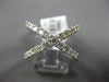LARGE 1.10CT DIAMOND 14KT WHITE GOLD 3D CLASSIC CRISS CROSS X INFINITY LOVE RING
