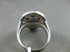 ESTATE LARGE 3.56CT DIAMOND & MULTI COLOR SAPPHIRE 18KT GOLD FILIGREE OVAL RING
