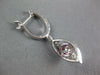 ESTATE 1.52CT DIAMOND & AAA RUBY 18KT WHITE GOLD MARQUISE SHAPE HANGING EARRINGS