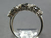 1.0CT WHITE & BLACK DIAMOND 14KT WHITE GOLD 3D MULTI HEART SIDEWAYS LOVE RING