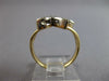 ESTATE .25CT DIAMOND 14KT WHITE AND YELLOW GOLD 3D N INITIAL DOUBLE PLATE RING