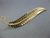ESTATE 18KT YELLOW GOLD 3D CLASSIC HANDCRAFTED FILIGREE FLORAL LEAF BROOCH PIN