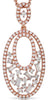 .66CT DIAMOND 14K ROSE GOLD 3D ROUND & BAGUETTE DOUBLE OVAL FUN FLOATING PENDANT