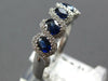 1.23CT DIAMOND & AAA SAPPHIRE 18K WHITE GOLD OVAL INFINITY LOVE ANNIVERSARY RING